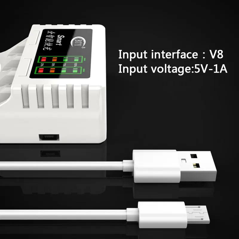 BTY 704 A3 4 слота светодиодный Батарея Зарядное устройство Smart Перезаряжаемые 2 Цвета