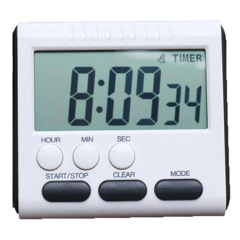 

LINSBAYWU Kitchen Digital Timer Count-Down Up Clock Loud Electronic Large LCD Alarm Clock 24 Hours for Kitchen Cooking Matches