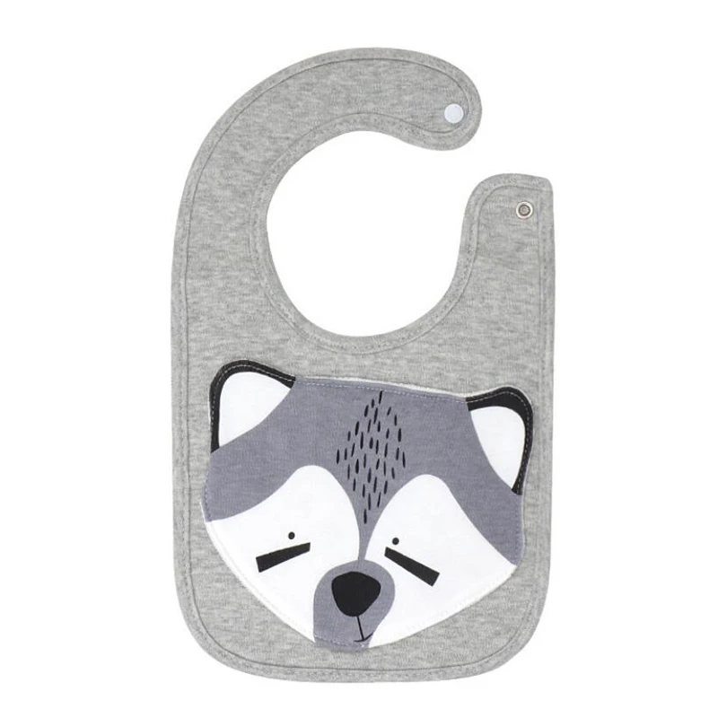 fox baby bibs Большие размеры; детские нагрудники с нашивками в виде животных; тканевые Слюнявчики с лисой; детские нагрудники с пандой; 6-36 м; bavaglini spuugdoekjes bavoir slabbetjes - Цвет: fox baby bibs