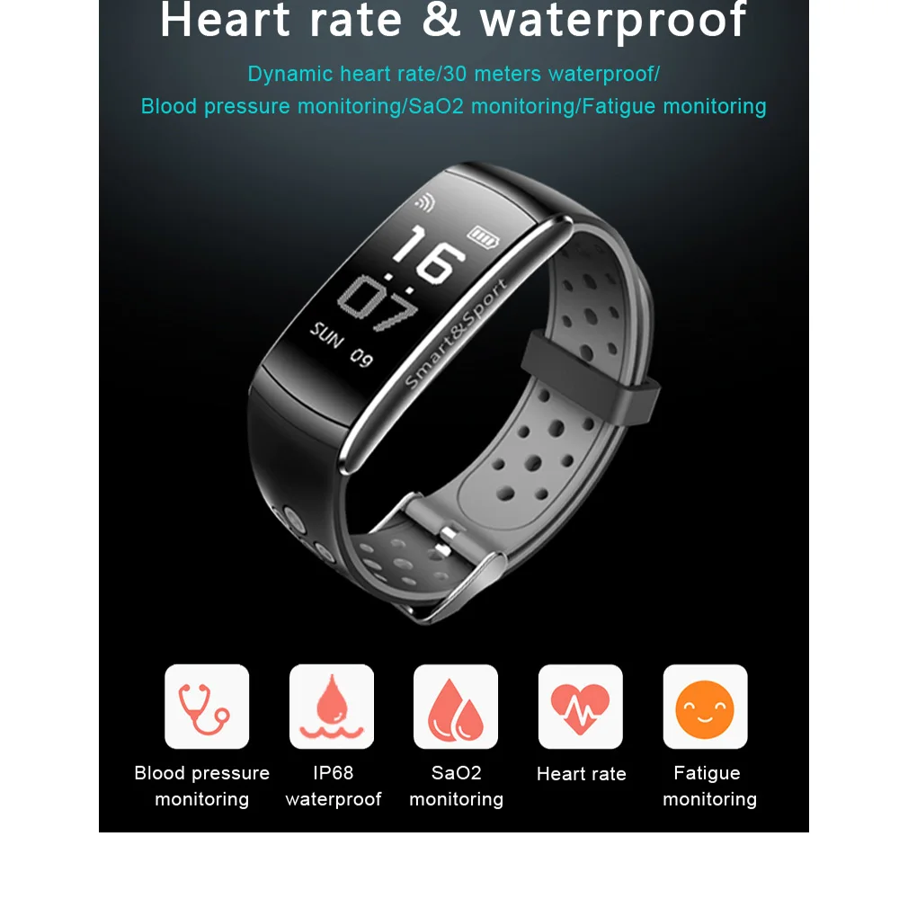 Смарт браслет TimeOwner Smartband Z11 IP68 водонепроницаемый смарт для плавания пульсометр