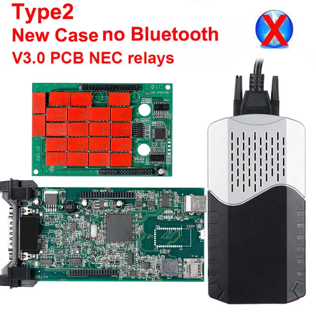 CDP TCS multidiag pro+ Bluetooth USB,00 keygen V3.0 реле NEC obd2 сканер автомобилей грузовиков OBDII диагностический инструмент - Цвет: Type2 new case no BT