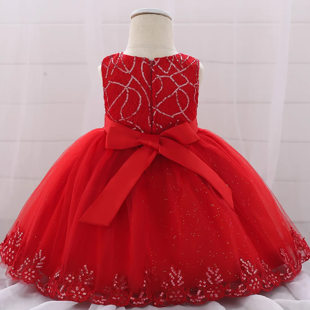 

2019 Summer Princess Costume Kid Baby Girls Floral Dresses Newborn Infant Christening Dress Lace First Birthday Outfits 1 Year