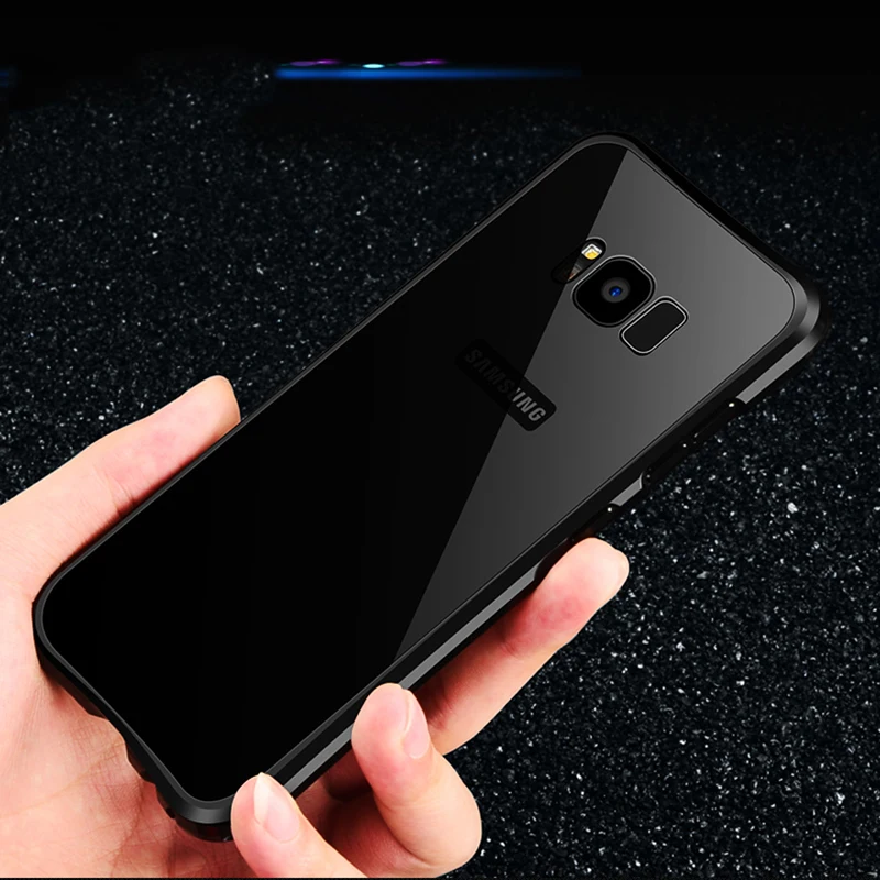 Роскошный чехол для Samsung Galaxy S8/S8 Plus 2 в 1 тонкая металлическая рамка + акриловая