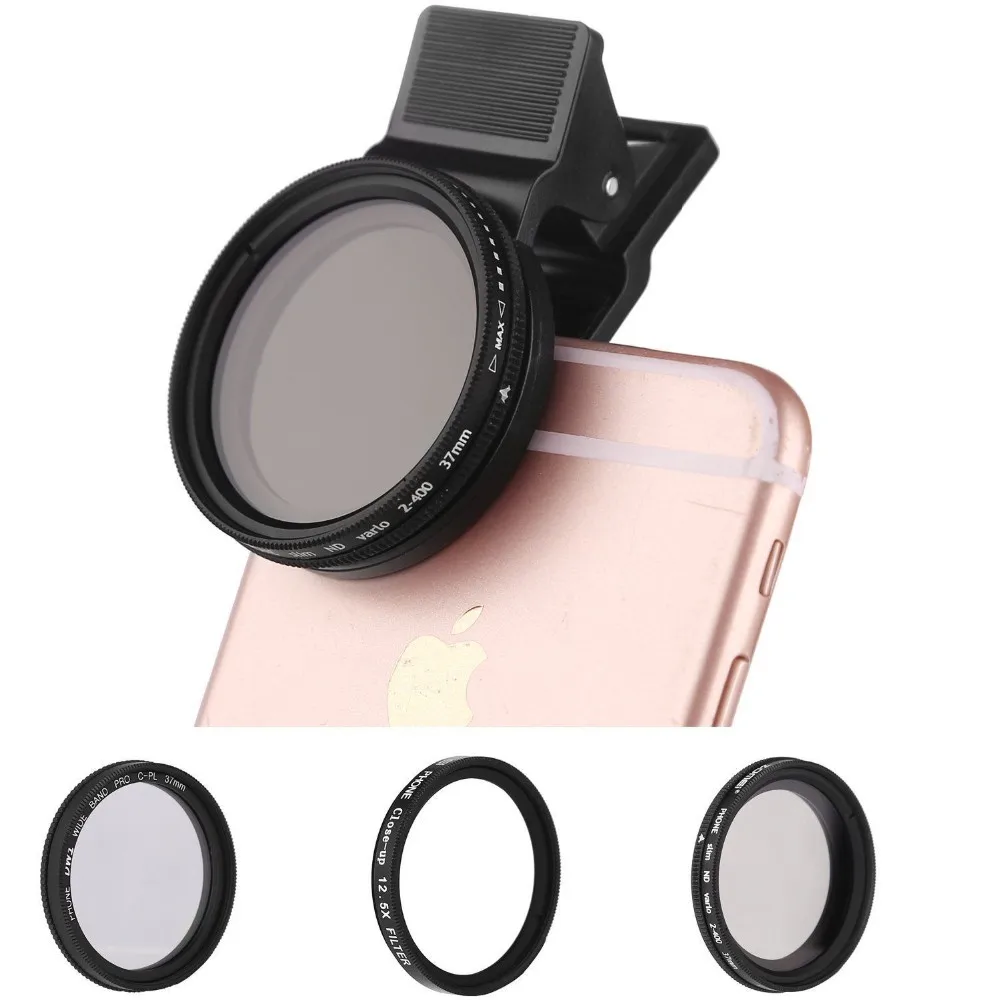 Flim 3in1 клип на PRO CPL+ закрыть+ Fader ND2-400 Фильтр для iphone Samsung Ipad Huawei Xiaomi объектива