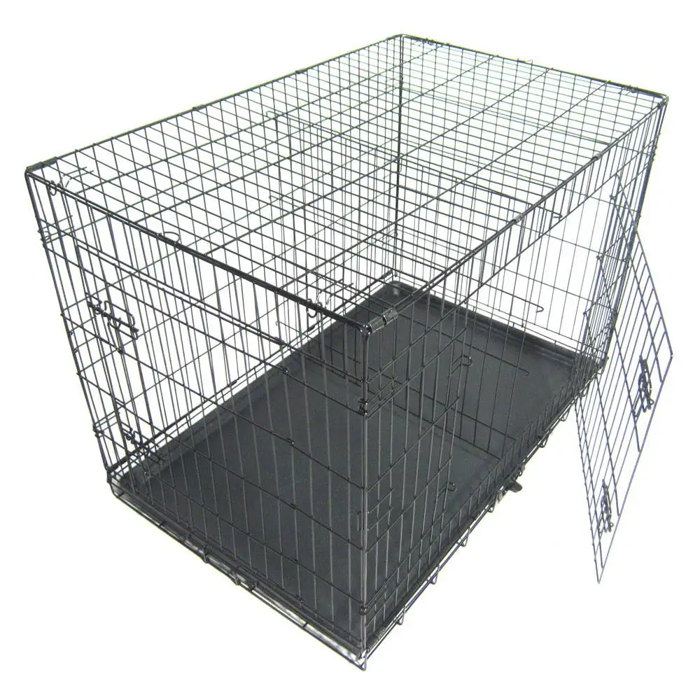 2" Pet Питомник кошка собака складной стальной ящик животное манеж проволока металлическая клетка