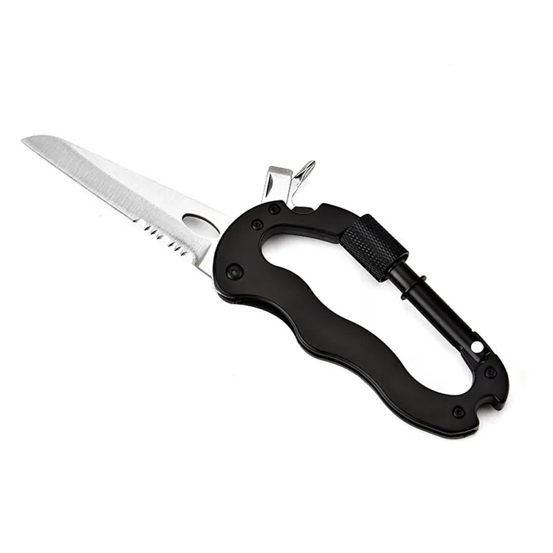 Многофункциональный Карабин инструмент для кемпинга складной нож шлицевая
