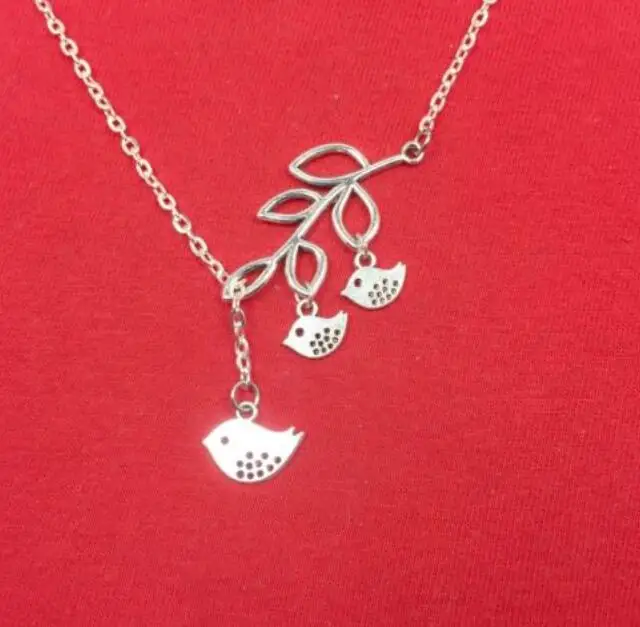 Винтажное ожерелье с серебряными листьями птицами пистолетом пулей чокером