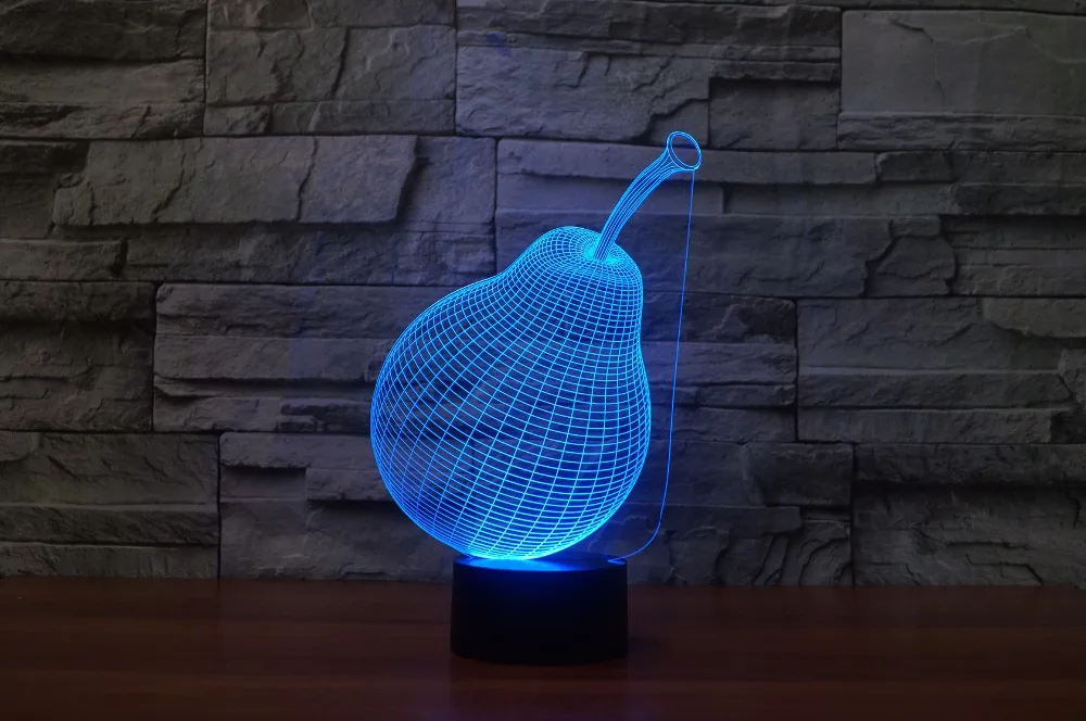 Рождественский креативный фруктовый Ночной светильник лампа с цветным