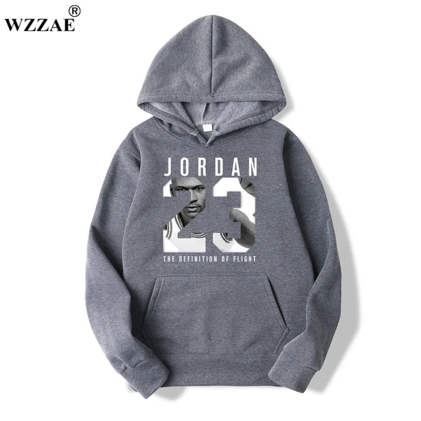 WZZAE брендовая Новая мода JORDA 23 Мужская спортивная одежда с принтом Мужские толстовки пуловер хип-хоп мужской спортивный костюм толстовки Одежда - Цвет: Dark Gray