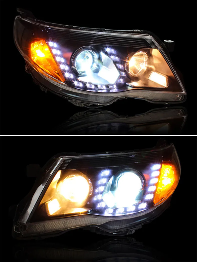 Ownsun светодиодный U Sharp Tear Eye DRLs HID Bi-Xenon проектор Len оригинальные сменные фары для Subaru Forester 2008-2012