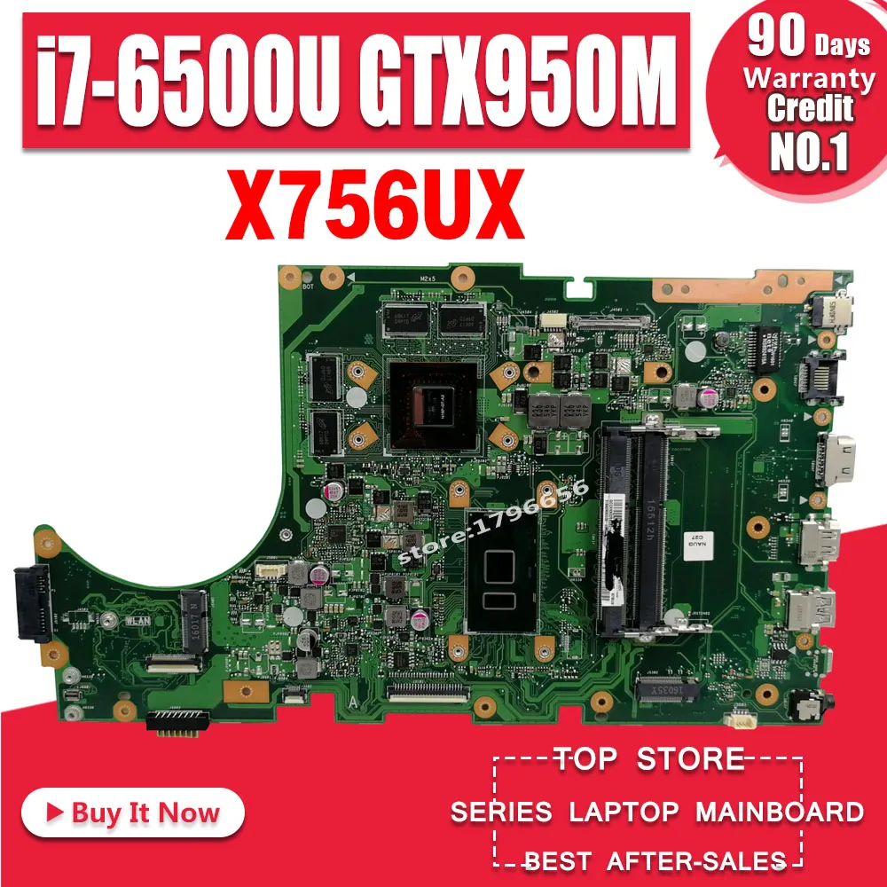 X756UX MAIN_BD./I7 6500U/AS GTX950M 2GB материнская плата для For Asus X756U X756UXM K756U X756UB Материнская
