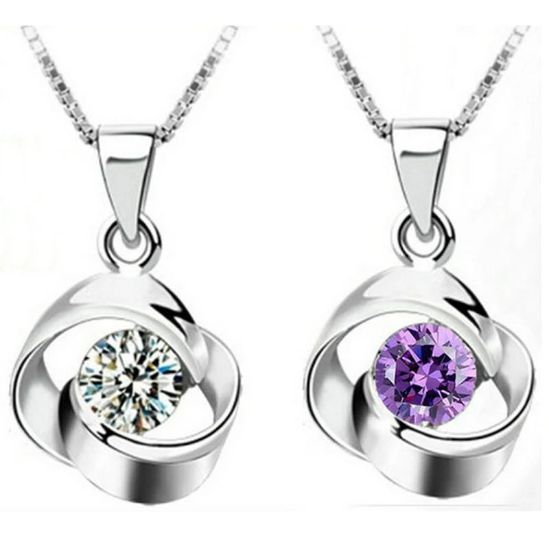 Ожерелье с подвеской из прозрачного хрусталя для женщин модное ожерелье в виде