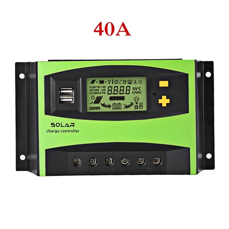 SUNYIMA 60A 12 В/24 В ЖК Солнечный контроллер заряда 20A 30A 40A 50A автоматический регулятор для солнечных панелей контроллер Текущий Дисплей - Цвет: 40A