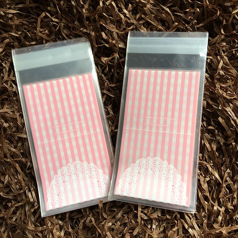 Романтичный розовый кружевной упаковочный пакет для печенья упаковка