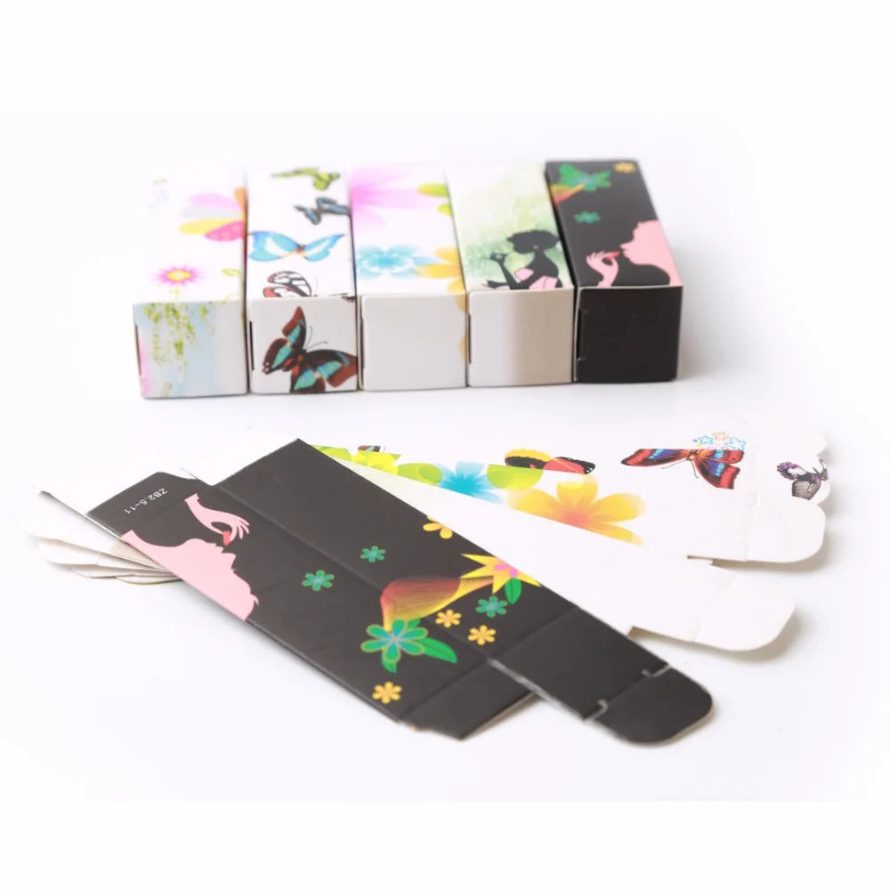 10pcs/lot 5G 5ml Lip Balm Tube Packaging Carton Box 6 colors Lipstick DIY Packing box 25*25*85mm | Красота и здоровье