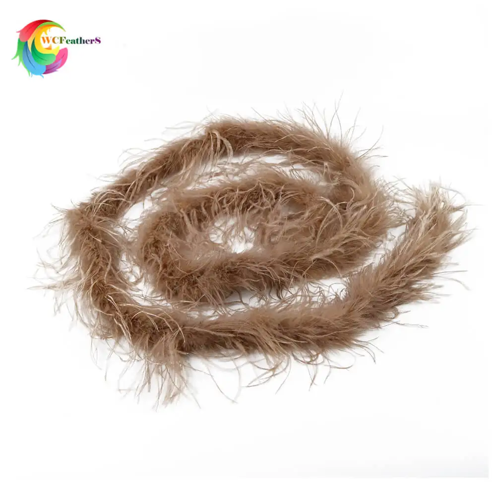 NEW! 2 meters/pc Colorful Ostrich feather boa Wedding/Dance/Apparel Accessories/Decoration feather strip 22Colors for chose - Цвет: color 01