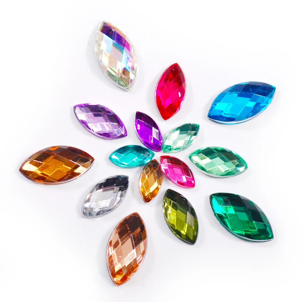 Стразы для ногтей в форме конского глаза 1000 штук|Стразы и украшения| |