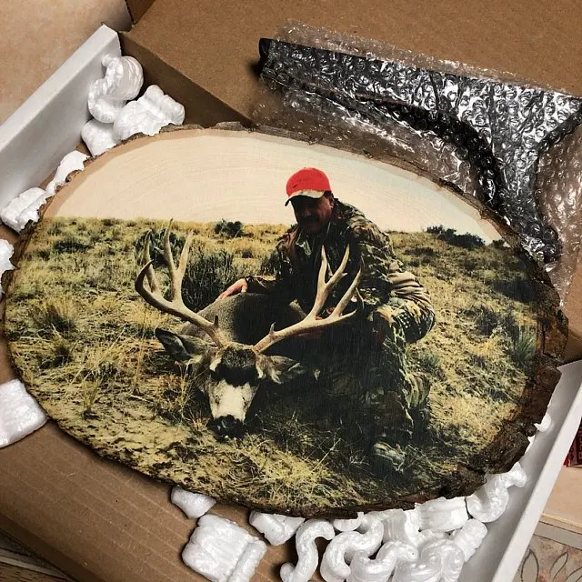 Персонализированный Деревянный ломтик для охоты на открытом воздухе украшение с