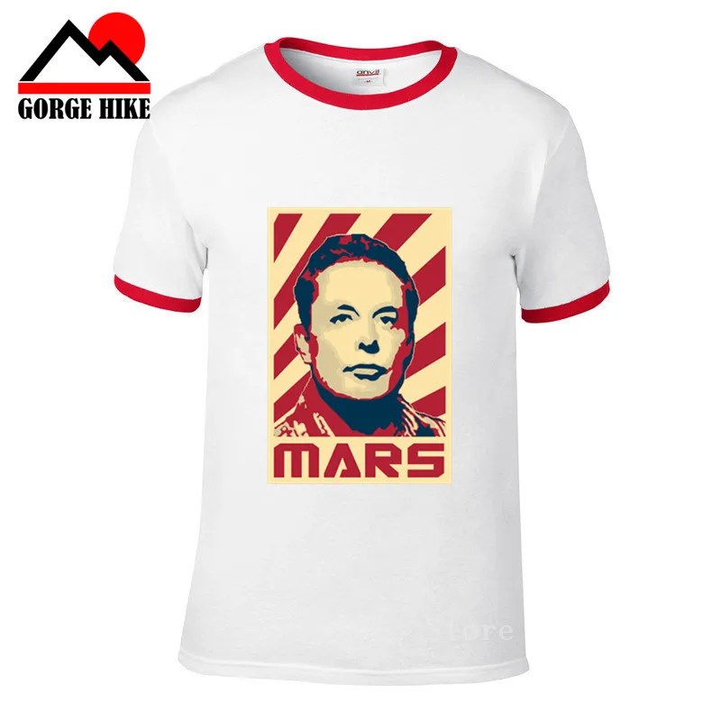 Космическая X Ouccpy Mars футболка Elion Musk для мужчин футболки Плюс Размер повседневная