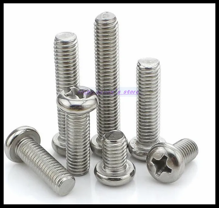 

100pcs/Lot GB818 Metric M4 304 Stainless Steel Cross Screw Phillips Pan Head Screws Brand New