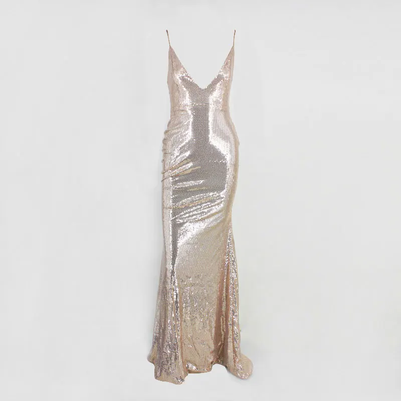 2019 тонкий современные блесток платье женское пикантное длиной до пола