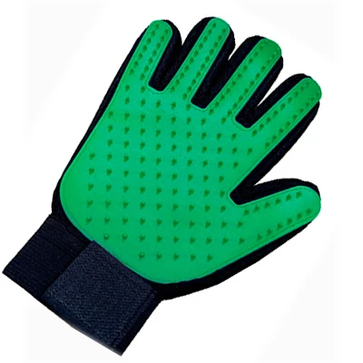 green Anpro щетка для ухода за кошками и питомцами, перчатки для эффективной чистки спины, Массажная щетка для животных, для купания, для удаления волос, расчески для кошек и собак - Цвет: green
