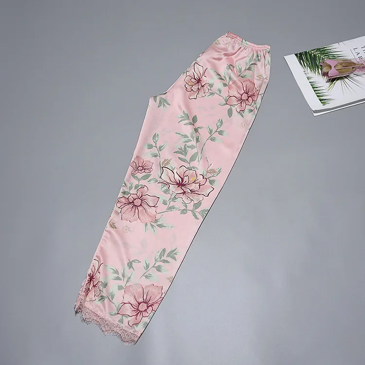 Новинка 2019 стильные женские длинные брюки весна-лето Повседневная шелковая