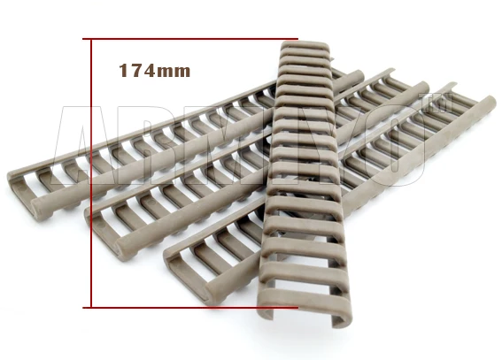 

Armiyo 18 Slot Snap on 7" 174mm Length Airsoft Ladder Rubber Barrel Handguard Protector 20mm Rail Shooting Accessories