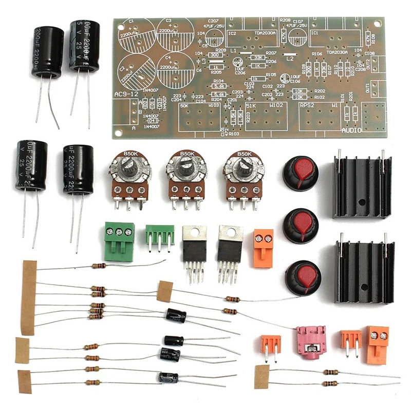 TDA2030A hifi стерео усилитель двухканальный 2 0 18 Вт + AMP доска DIY наборы B3 007|Усилители