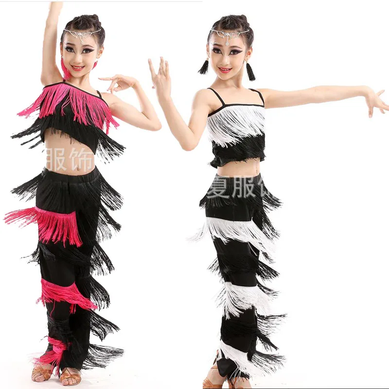 Детские платья с кисточками для взрослых костюмы топы + штаны наряды девочек