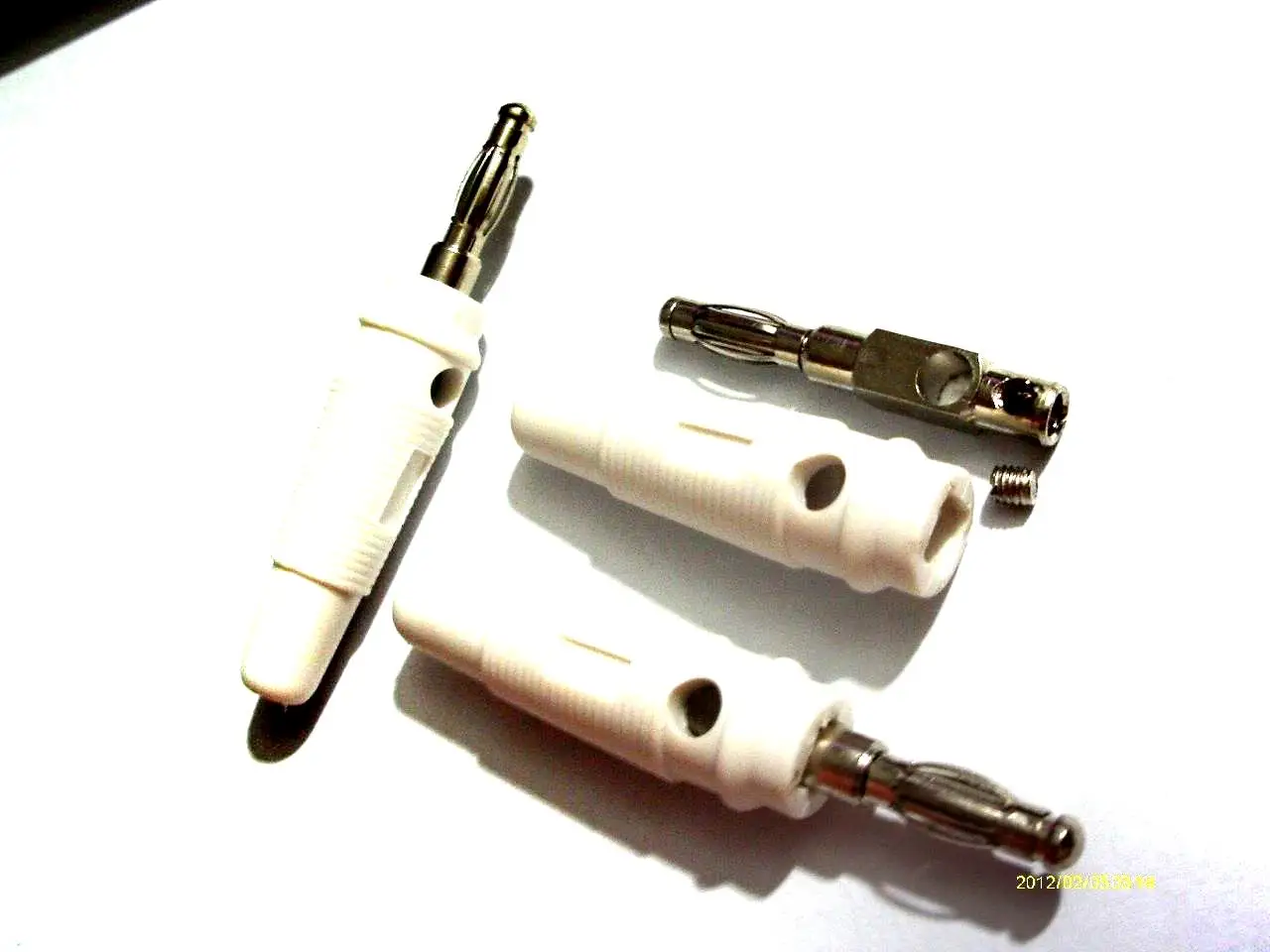 50 шт. белые 4 мм банановые штекерные разъемы|connector 4mm|connector plugconnector banana |