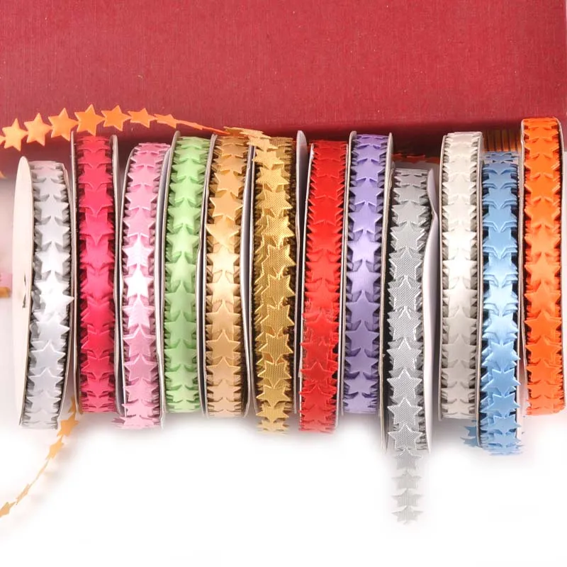 Ленты разноцветные со звездами 1 3 см|Ленты для шитья| |
