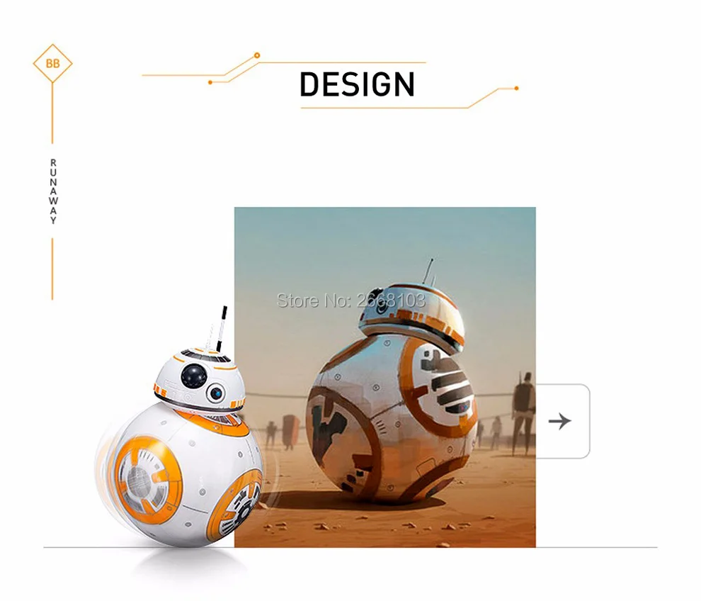 Звездные войны RC обновленный дроид со звуковым BB-8 мяч 2,4G пульт дистанционного управления BB 8 Интеллектуальный робот экшн-фигурка игрушки для детей модель