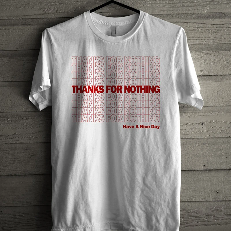 Готическая Женская одежда с надписью «Thanks for Nothing», футболка с надписью «Thank You», Хлопковая женская футболка с круглым вырезом, Прямая поставка, Gai