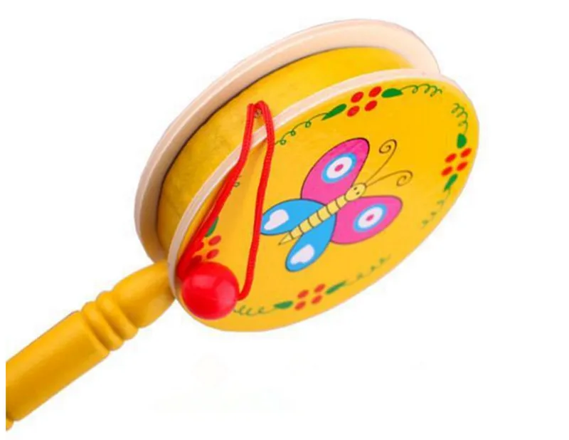 2019 модный детский барабан для мальчиков и девочек деревянный погремушка в
