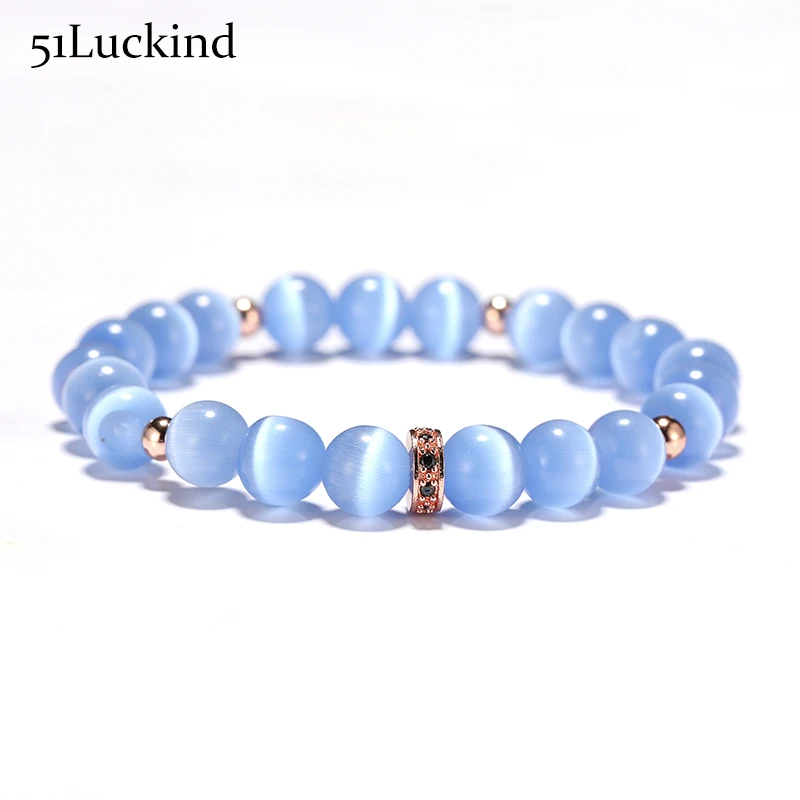 Роскошный женский браслет из розового золота с цирконом украшенный