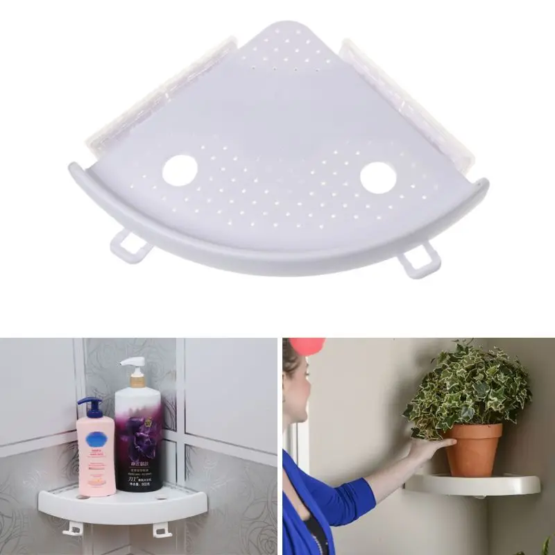 Угловая полка для ванной комнаты тройное настенное Угловое крепление держатель