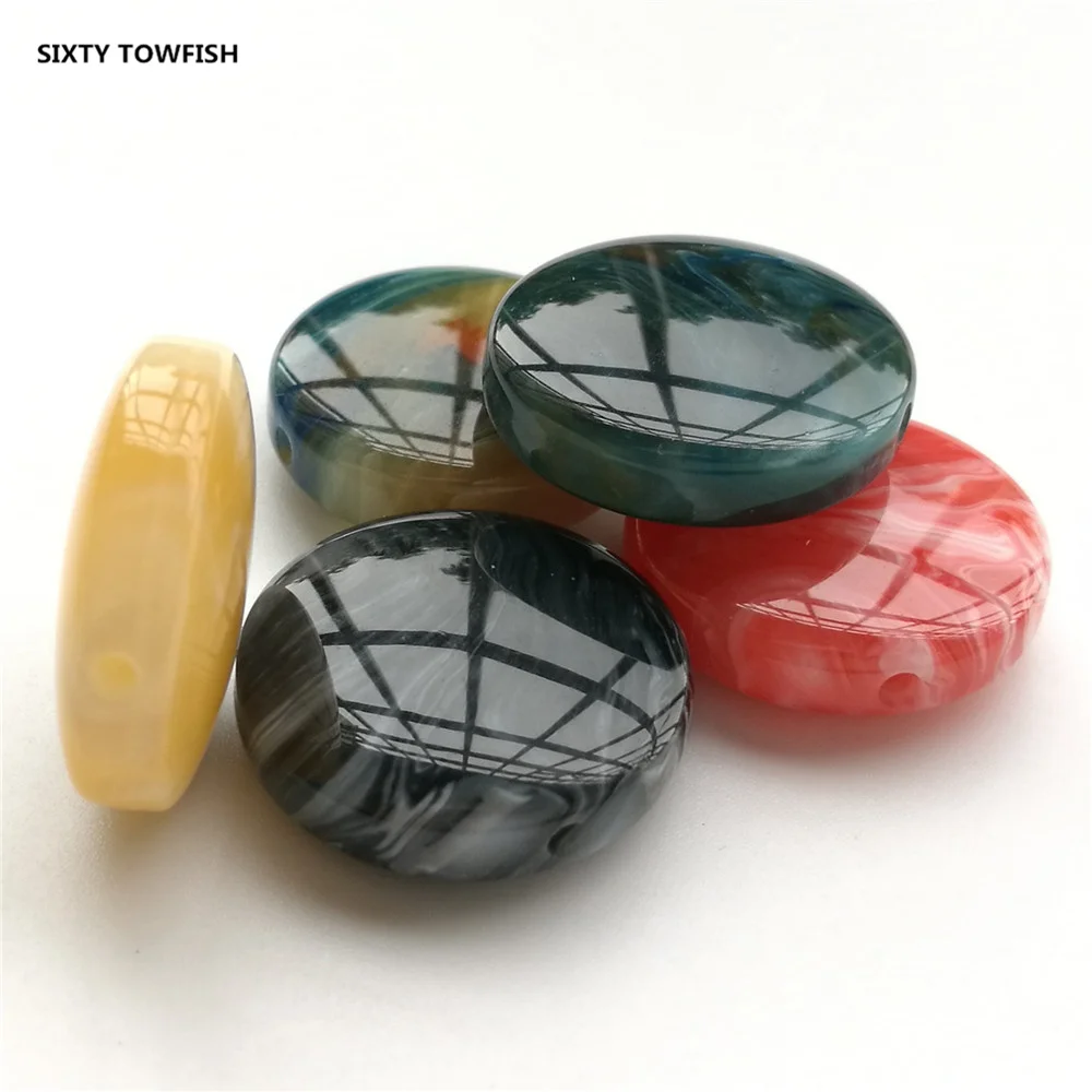10 штук 20 мм Разноцветные Круглые бусины из смолы Ручной работы Бусины с