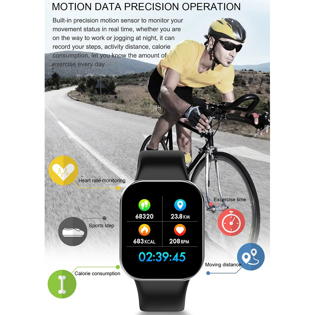 Смарт-часы Beautyss на Android и iOS спортивные фитнес-часы с калориями водонепроницаемые