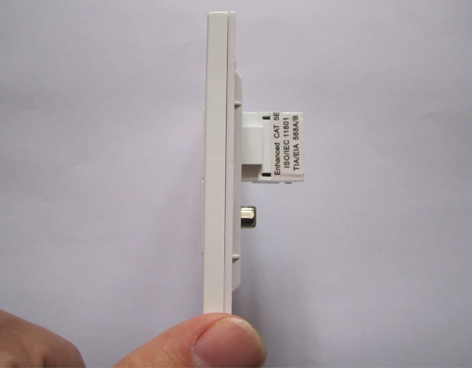 Прямая вилка VGA + RJ45 Сетевая розетка 86 мм белая панель дешевая цена костюм для