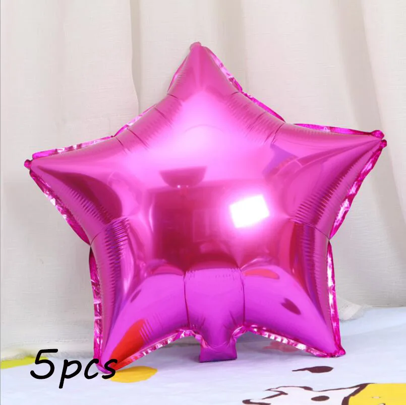 5pcs Единорог вечерние украшения набор 3D большой единорог шары звезда сердце воздушный шар из фольги для девочек на день рождения тема вечерние принадлежности для декора сувениры - Цвет: 5pcs