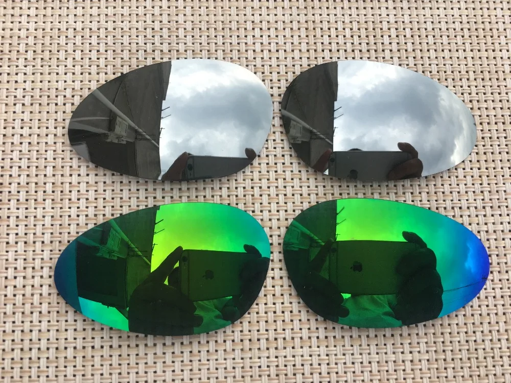 Серебристые и зеленые поляризованные Сменные линзы для минутных солнцезащитных