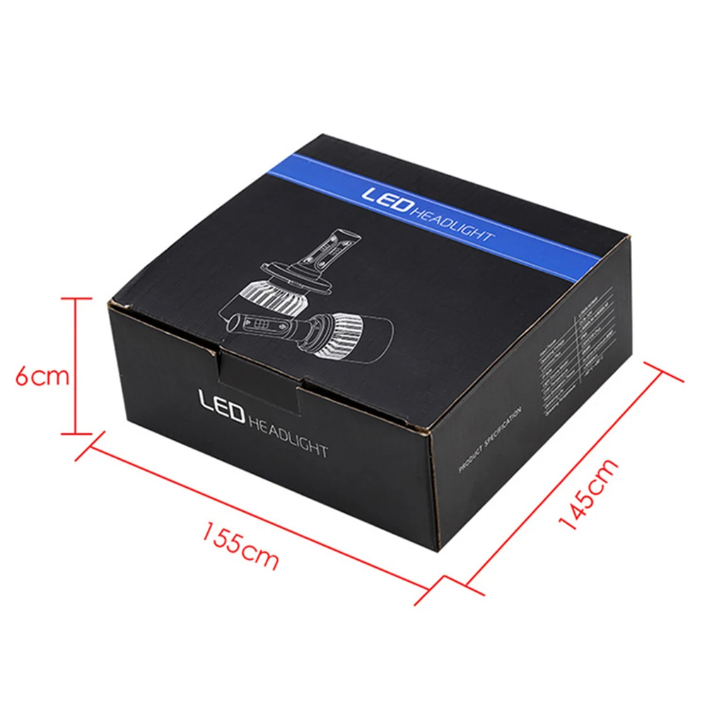 2 шт./лот светодиодный S2 H4 H7 H1 COB светодиодный лампы для передних фар H11 H13 12V 9005 9006 H3 9004 9007 9012 36 Вт 8000LM Автомобильный светодиодный светильник 6500K