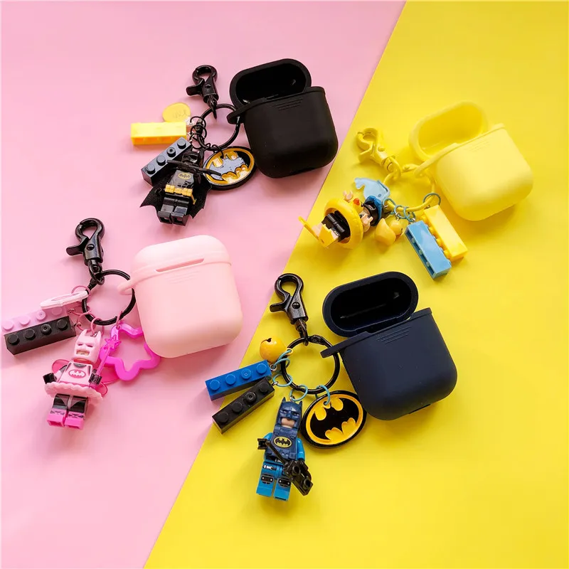Newest Batman Figure Decorative Silicone Case for Apple Airpods Air Pods Accessories Protective Cover Bluetooth Earphone Case