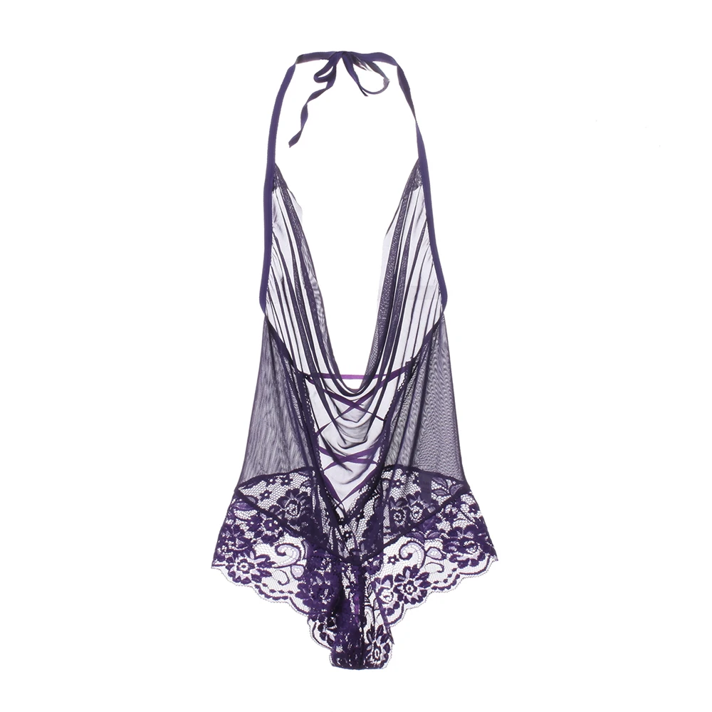 Женское сексуальное нижнее белье ночное кружевное на бретельках боди большие