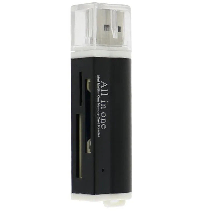 Черный Расширенный новые компьютерные аксессуары для Micro SD SDHC TF M2 MMC MS PRO DUO все в 1 USB 2,0 мульти-карт памяти - Цвет: Черный