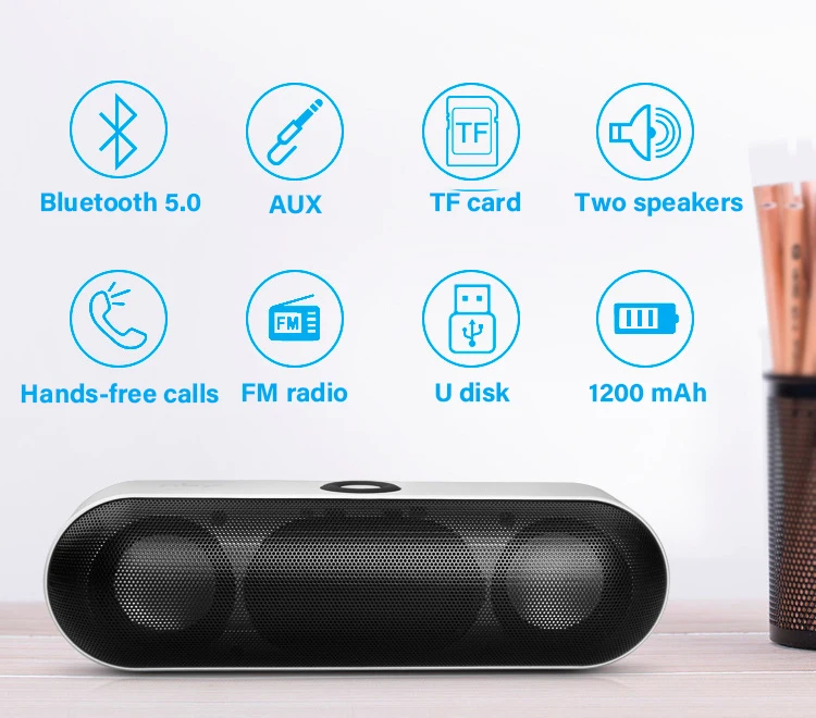 Nby-18 портативный Bluetooth динамик с FM радио Беспроводной 3D стерео звук Динамик объемное звучание Системы музыкальная шкатулка открытый Динамик s