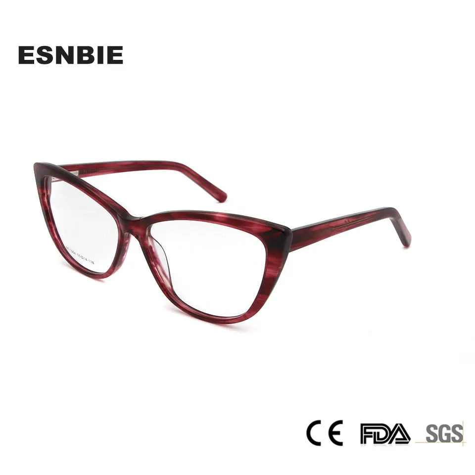 Роскошные ацетатные очки Женская оправа кошачий глаз оправы для женщин