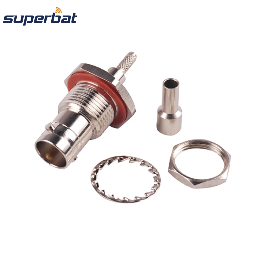 

Superbat 10 шт. 75ohm BNC соединитель ОБЖИМНАЯ внутренняя перегородка уплотнительное кольцо для коаксиального кабеля RG179 RG174 RG316 LMR100