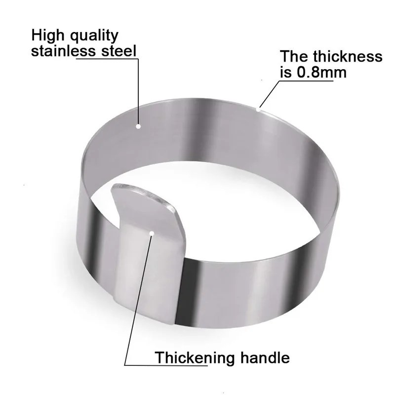 

VOGVIGO 2pcs Egg Ring 3 Inch&3.5 Inch Stainless Steel Metal Egg Tools Omelet Mold Cooking Pancake Ring Kitchen Cooking Tool